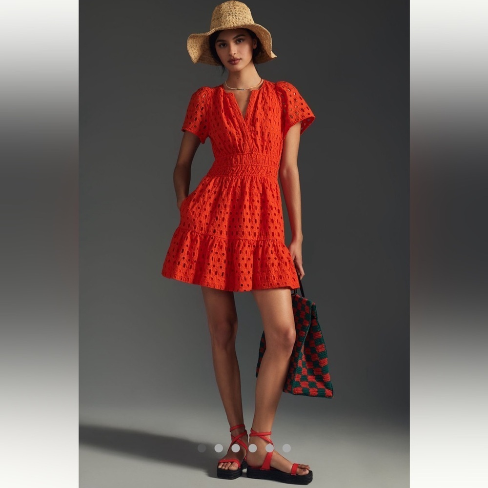 Anthropologie NWT The Somerset Mini Dress:
Eyelet Edition size XXS. - Picture 2 of 16